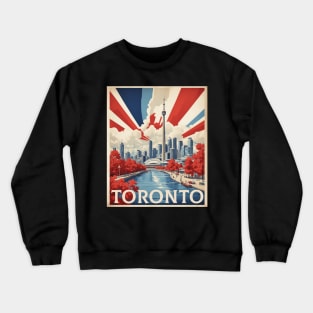 Toronto Canada Vintage Retro Tourism Crewneck Sweatshirt